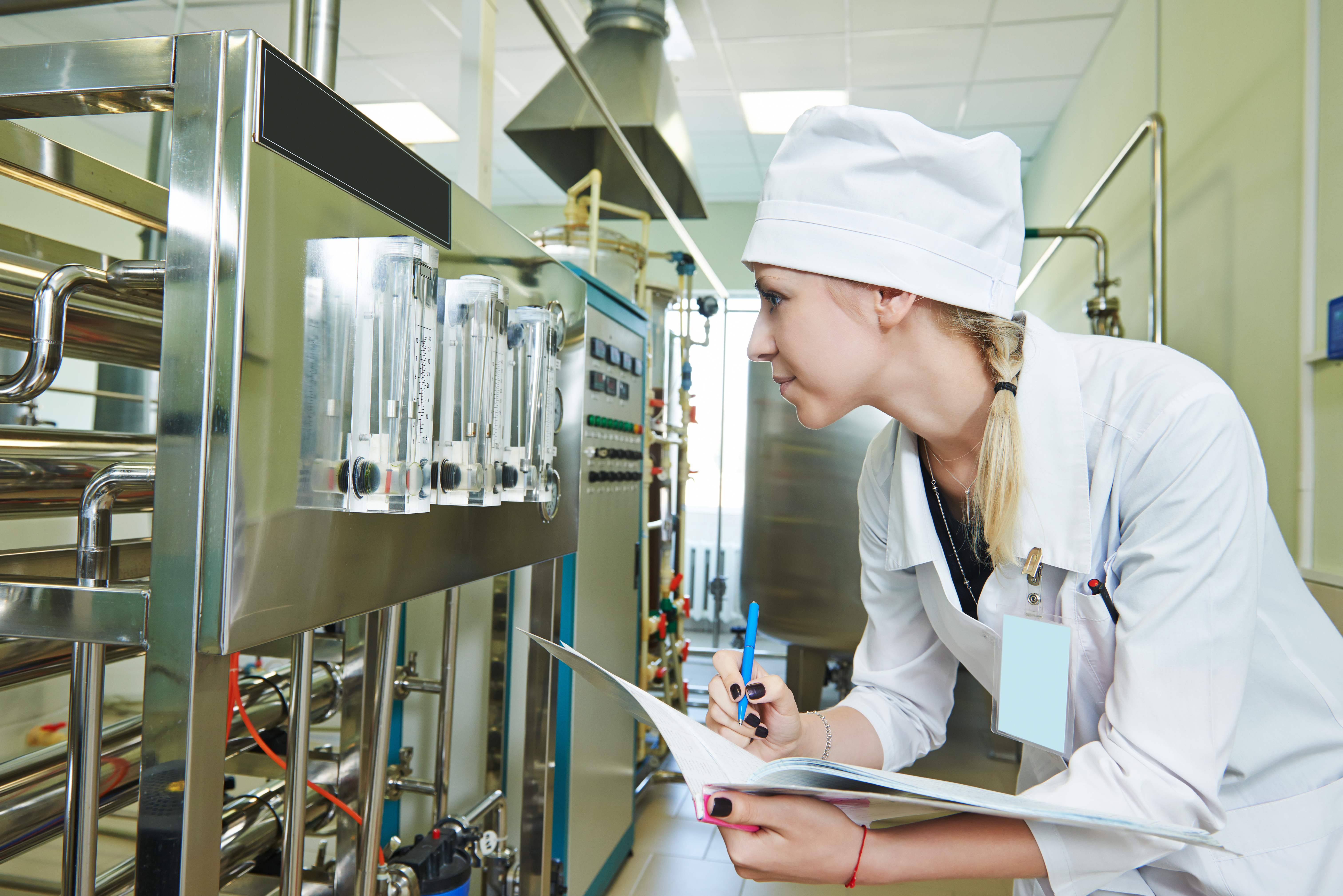 woman conducting a health inspection